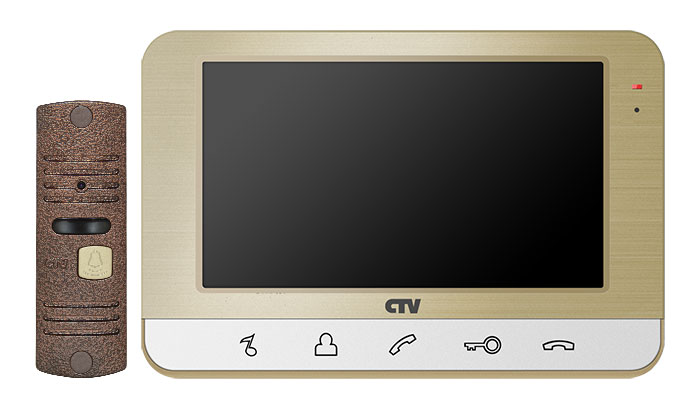 CTV DP701 CH (Champagne/Bronze) Комплект цветного видеодомофона
