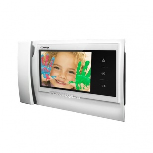 COMMAX CDV - 70KM (Белый) Монитор цветного видеодомофона с трубкой на 2 камеры, экран 7 дюймов, интерфон, автоопределение PAL/NTSC