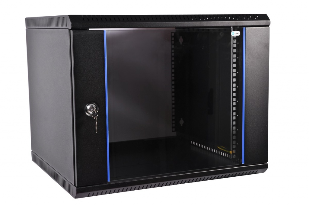ЦМО ШРН-Э-15.650-9005 Шкаф телекоммуникационный настенный разборный 15U (600х650) дверь стекло, черный