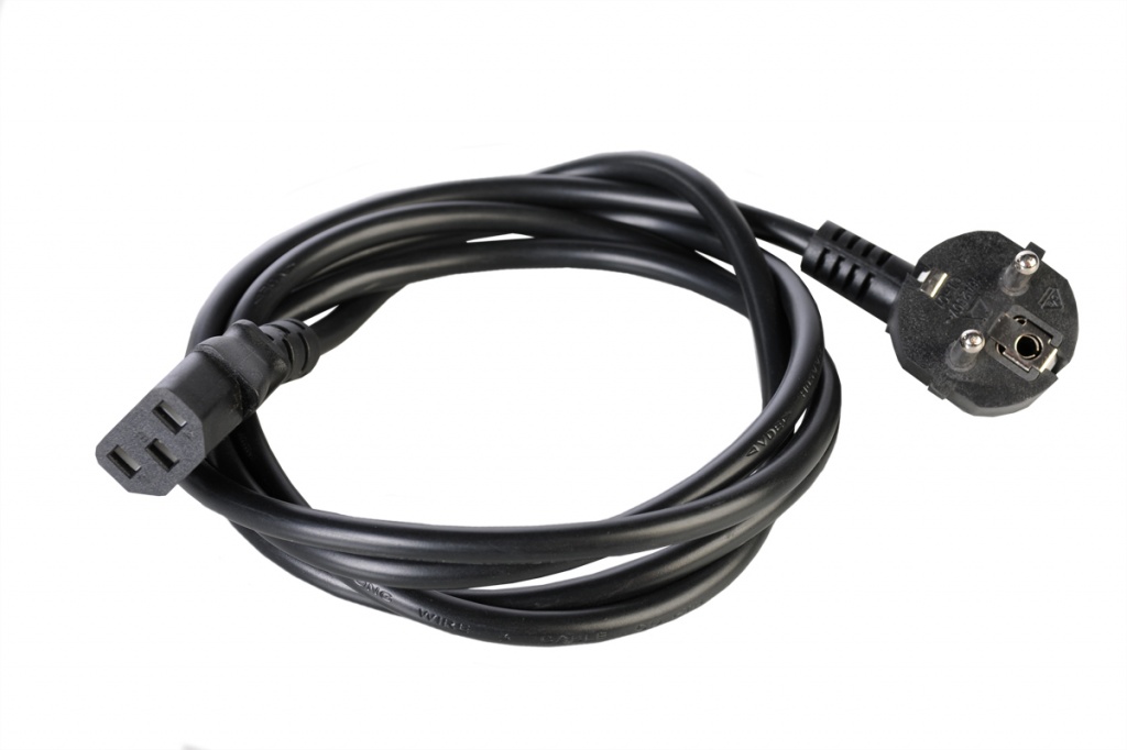 Rem R-10-Cord-C13-S-3 Шнур питания с заземлением IEC 60320 C13/Schuko, 10А/250В (3х1), 3м