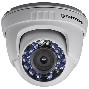 Tantos TSc - EB720pTVIf (2.8) 1Mp Видеокамера, TVI, антивандальная, 1/4" Progressive scan CMOS Sensor, 1296x732, 0.01лк, ИК - подсветка до 20м, DC12V, 300мA, от - 40°С до +60°С, IP66