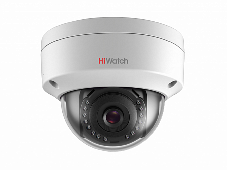 HiWatch DS-I102 (4) 1Mp уличная купольная IP-видеокамера с ИК-подсветкой до 30м 1/4'' Progressive Scan CMOS матрица; объектив 4мм; угол обзора 74°; механический ИК-фильтр; 0.01Лк@F1.2; DWDR; 3D DNR; BLC; Smart ИК; видеобитрейт 32кб/с -2Мб/с; IP67; IK10; -